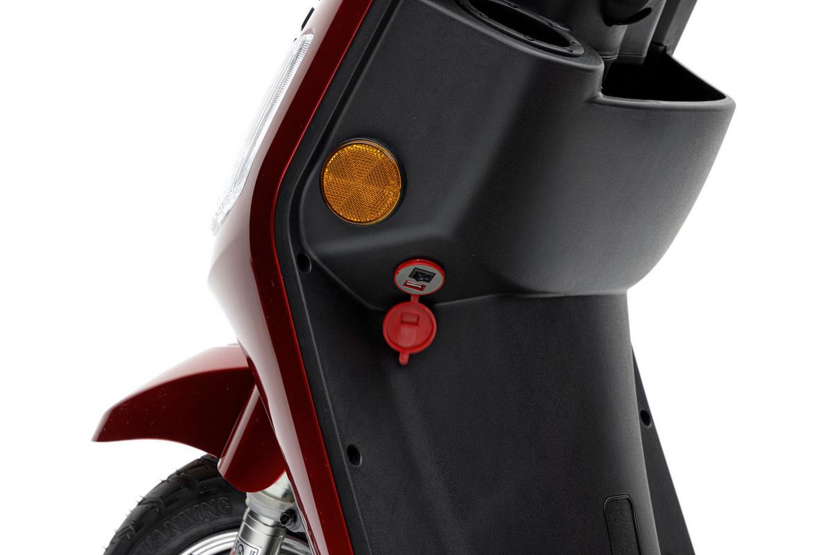 E-Seniorenmobil YOGI-IQ Blei-Akku, 3-Rad, 1000W - Rot, Basics, Kunststoff/Metall (152/67/102cm)