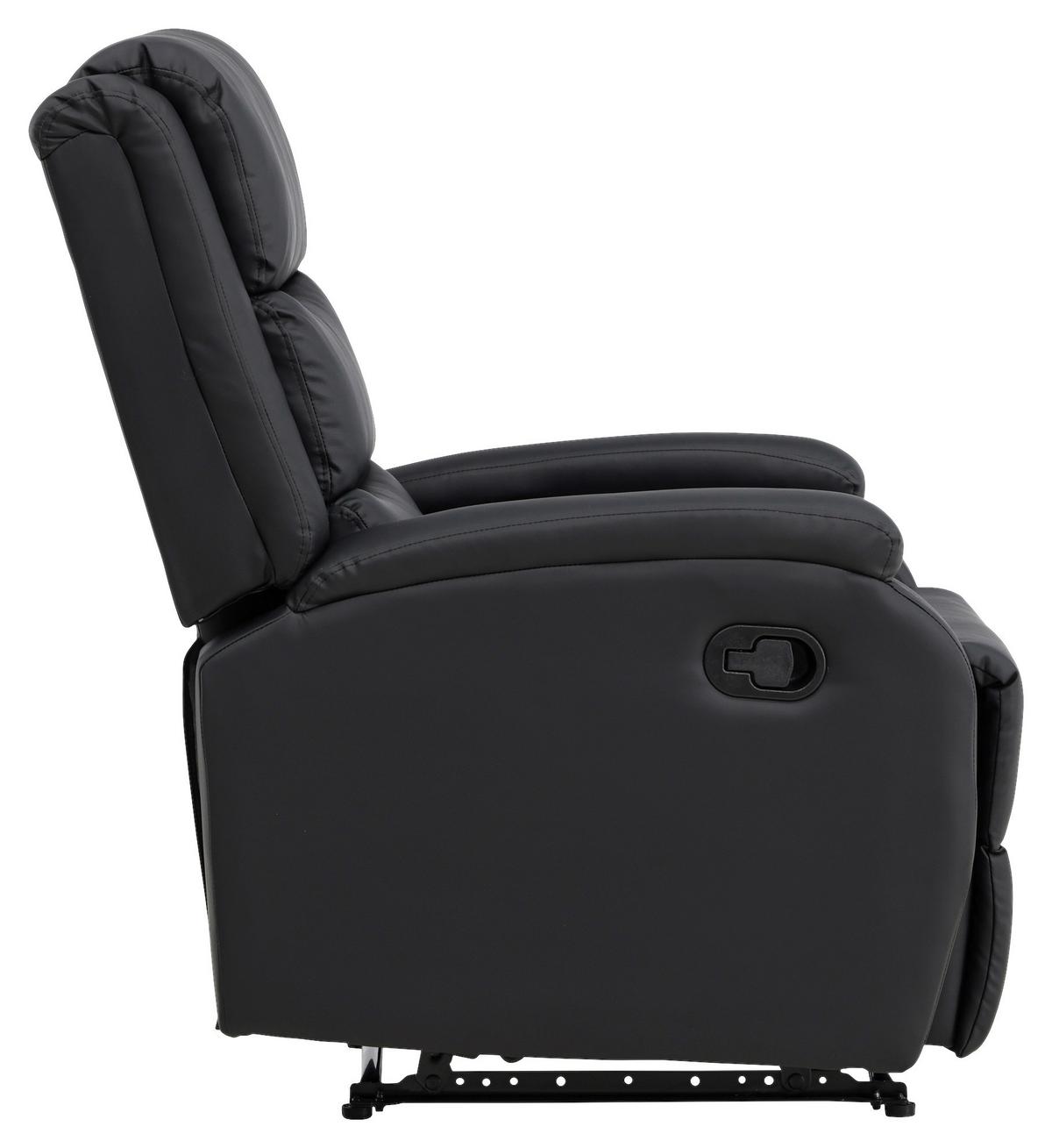 Fernsehsessel Bengt - Schwarz, Basics, Textil/Metall (74/103/92cm) - Livetastic