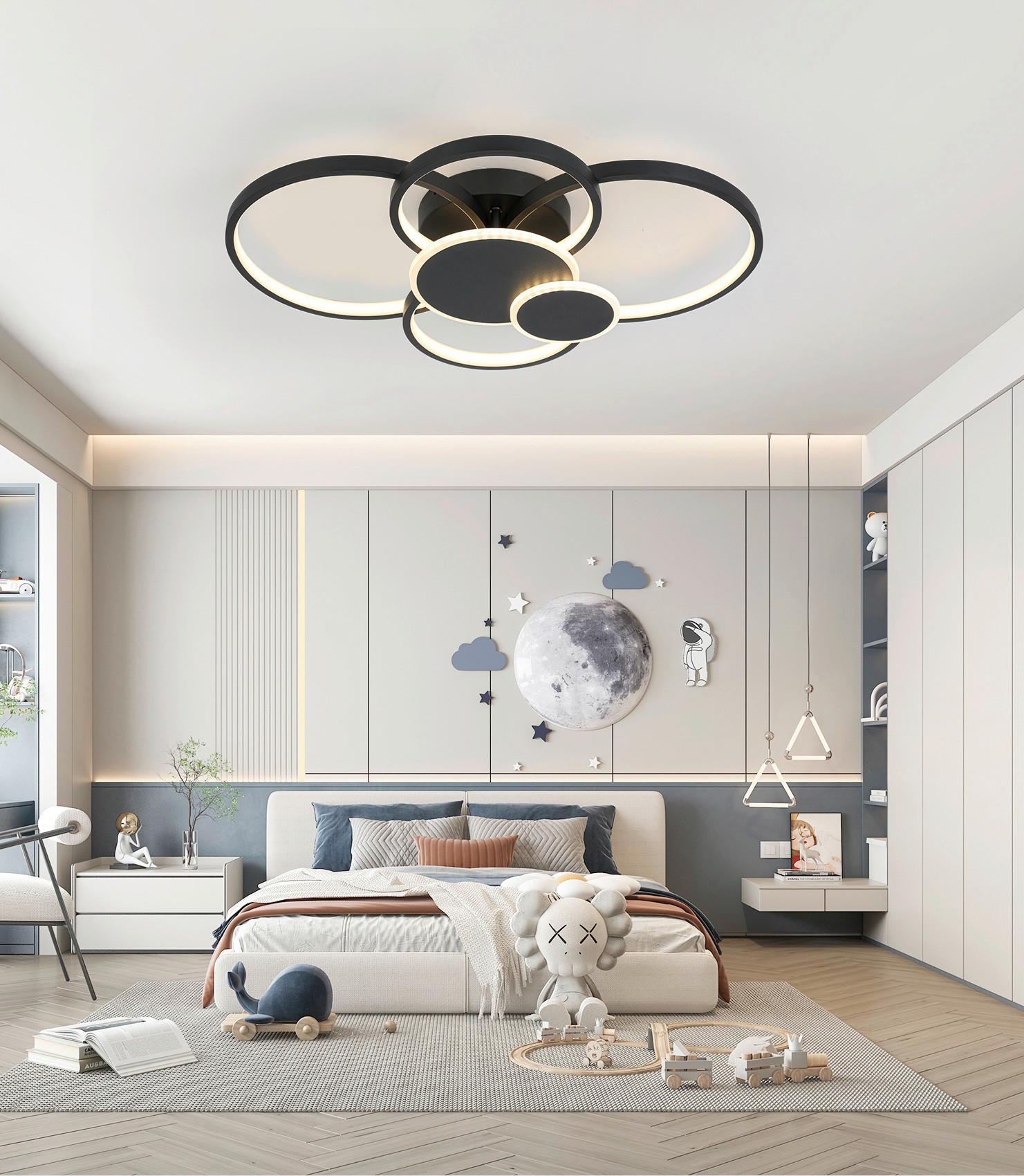 Led-deckenleuchte Christin - Schwarz, Basics, Kunststoff/Metall (46/62/10cm) - Luca Bessoni