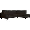 Ecksofa Aaron Dunkelbraun Flachgewebe - Dunkelbraun/Nussbaumfarben, Design, Textil (247/187cm) - Max Winzer