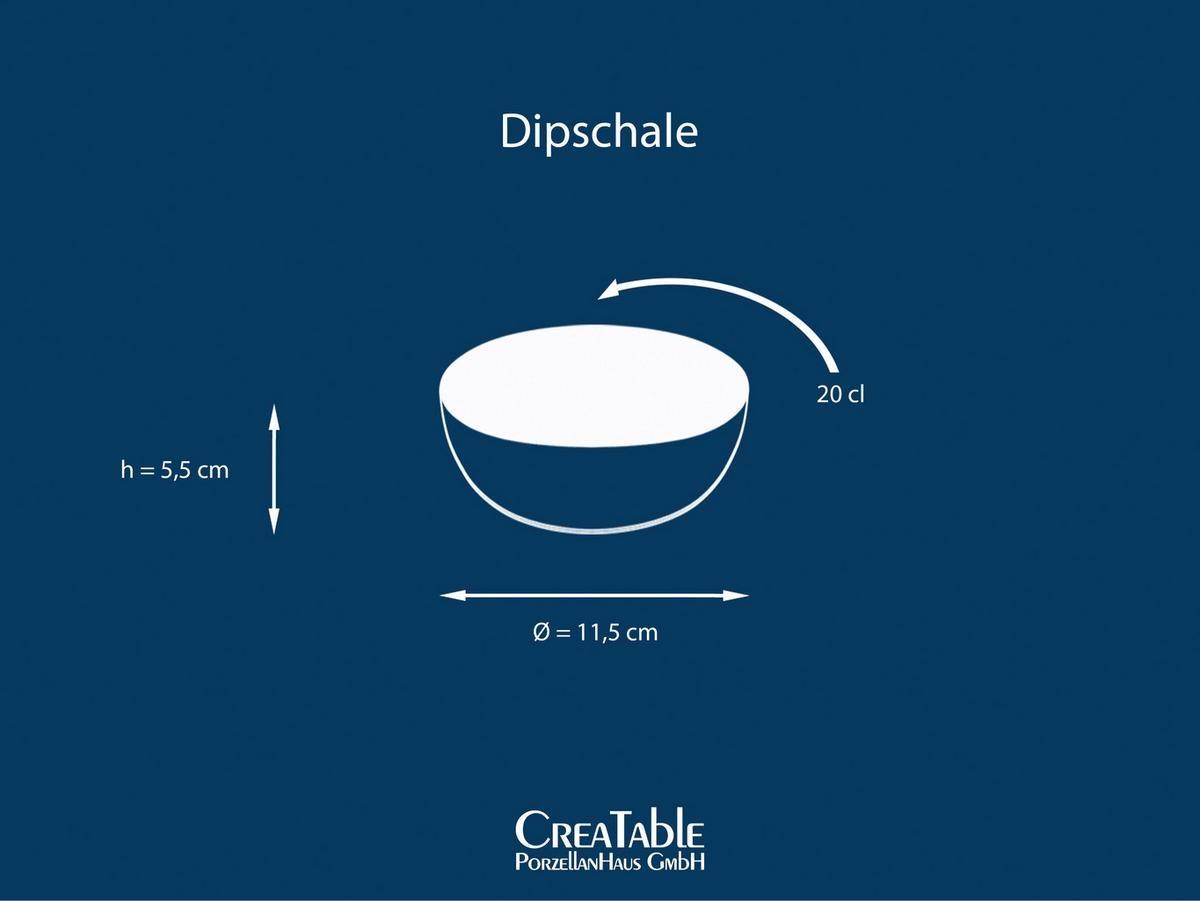 Dipschalenset Steinzeug 6-Teilig - Design, Keramik (11,5/5,5/11,5cm) - Creatable