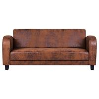 3-sitzer-sofa Antis Braun B: 190 Cm - Dunkelbraun/Braun, Design, Textil (190/80/89cm) - Livetastic