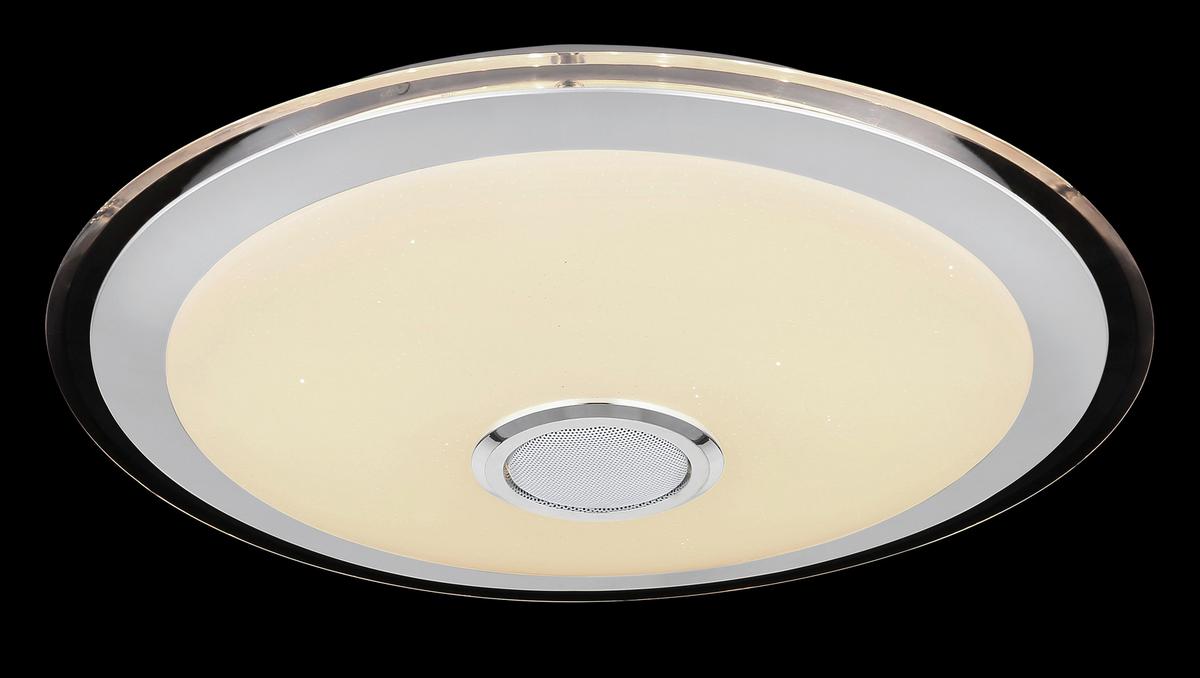 LED-Deckenleuchte 41371-24 - Chromfarben/Klar, KONVENTIONELL, Kunststoff/Metall (43/10,5cm) - Globo