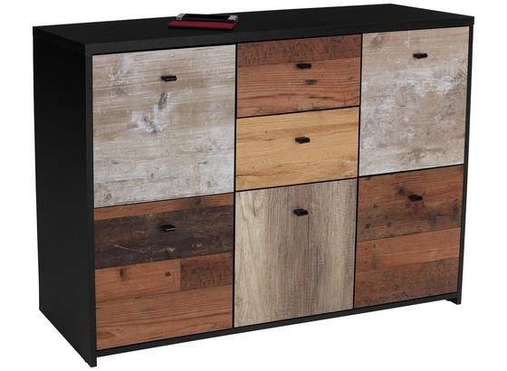 Komoda Sanne Sqnk233 - farby dubu/čierna, Moderný, kov/kompozitné drevo (114,1/77,5/29,6cm) Komoda Sanne Sqnk233 - farby dubu/čierna, Moderný, kov/kompozitné drevo (114,1/77,5/29,6cm)