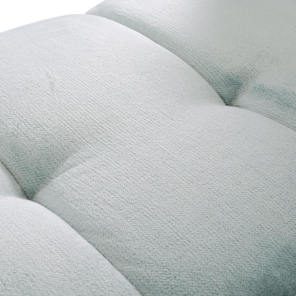 Bigsofa Sabea Mintgrün B: 220 cm - Schwarz/Mintgrün, KONVENTIONELL, Textil (220/67/106cm) - MID.YOU