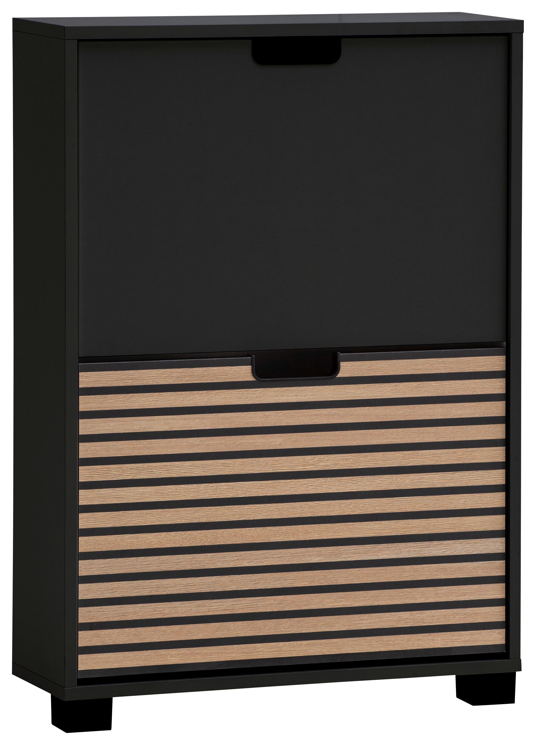 Schuhkipper Schwarz/Eichefarben B: 59,8 cm