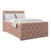 Boxspringbett Elio Altrosa 140x200 cm H2 - Beige/Schwarz, ROMANTIK / LANDHAUS, Textil (140/200cm) - James Wood