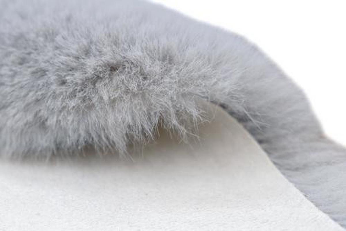 Kunstfell Rabbit Blau/Grau 60x90 cm Textil - Blau/Grau, Trend, Textil (60/90cm) - Kayoom