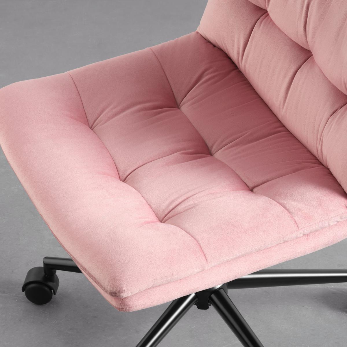 Kancelárska stolička EASY II -EXKLUSIV- - pink/čierna, Konventionell, kov/textil (44/92-102/53cm) - Mömax