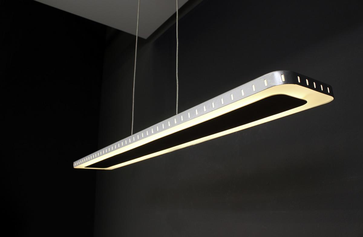 LED-Hängeleuchte Si Solaris H: 120 cm 2-Flammig dimmbar - Edelstahlfarben, Design, Metall (70/12/120cm)