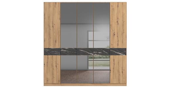 Drehtürenschrank Versity-D Eiche Artisanmarmoroptik 5trg - Eiche Artisan, Trend, Holzwerkstoff (226/229/54cm) - James Wood