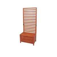 Sichtschutz Concord Eukalyptus mit Truhe - Eukalyptusholzfarben, Basics, Holz (76/180/45cm) - Gardenson
