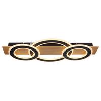 Led Mennyezeti Lámpa 48038-50 - sötétbarna/fekete, Natur, műanyag/fém (73/35/7cm) - Globo
