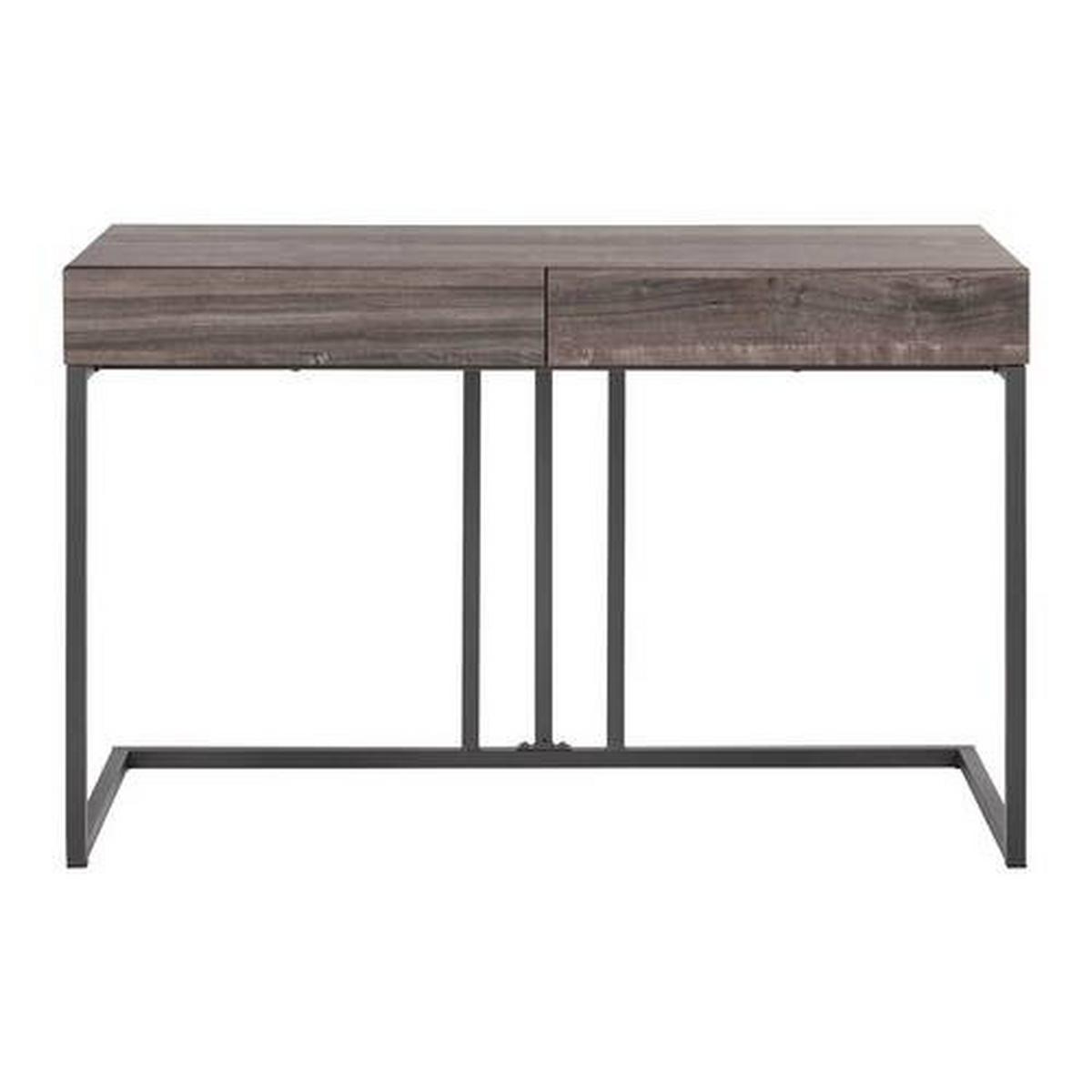 Psací stůl ALESSIA dekor ořech - černá/barvy ořechu, Moderní, kov (120/50/76cm) - Bessagi Home