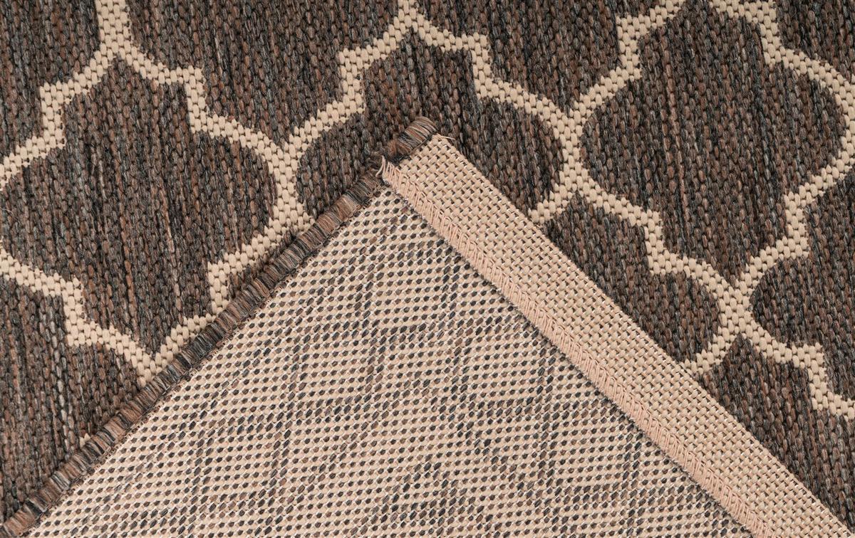 Flachwebteppich Splash 300 Braun/Creme, 80x150 cm - Creme/Braun, KONVENTIONELL, Textil (80/150cm)