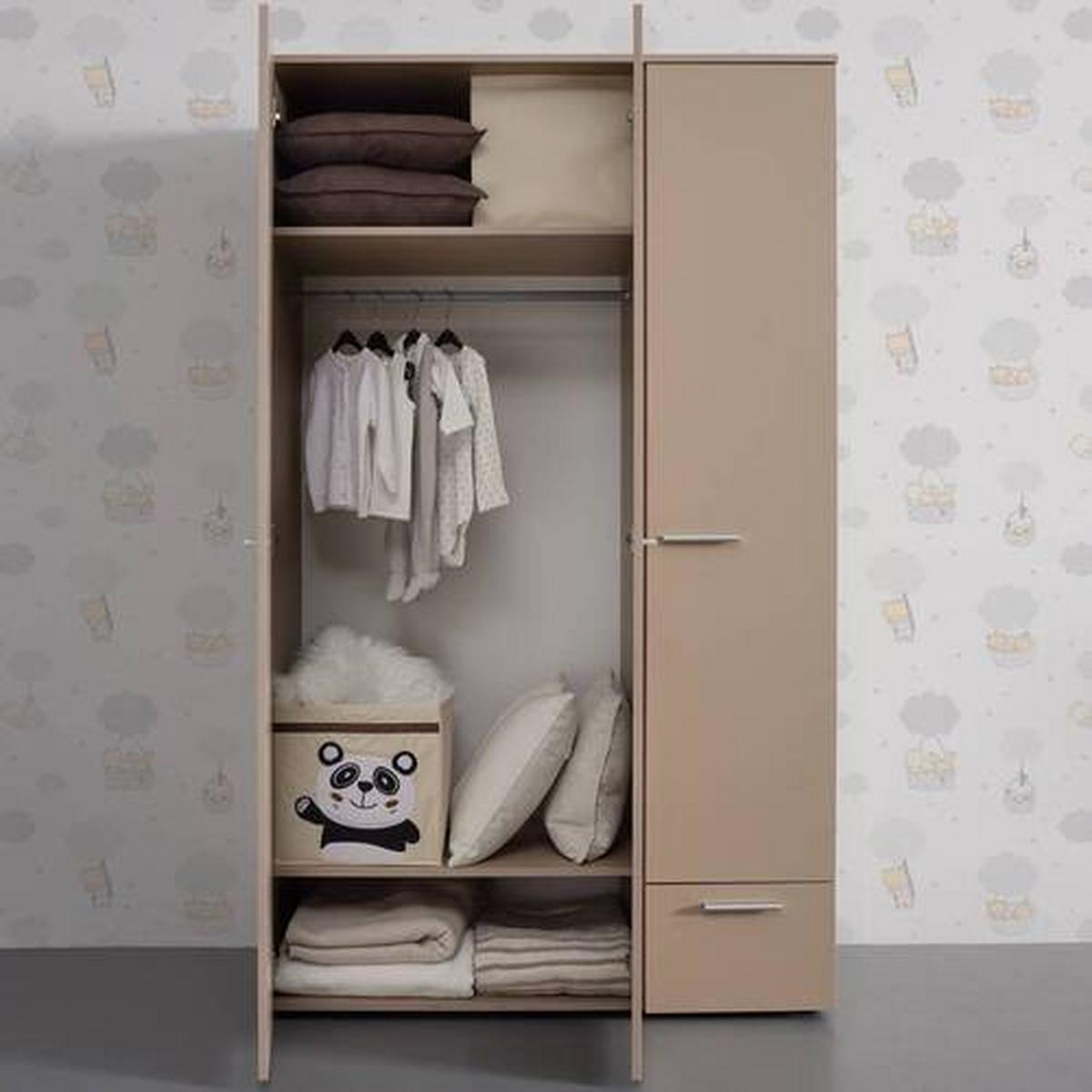 Izba pre bábätko JULY - krémová/béžová, Modern, kompozitné drevo (311/190/144cm) - Bessagi Kids