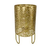 Laterne Selina - Goldfarben, KONVENTIONELL, Metall (12/22cm) - Luca Bessoni