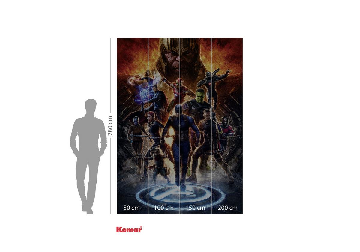 Fototapete Avengers Vs Thanos - Multicolor, Trend, Textil (200/280cm)