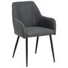 Armlehnstuhl Adelina Grau/Schwarz Gepolstert - Schwarz/Grau, LIFESTYLE, Textil/Metall (56/87/60cm) - MID.YOU