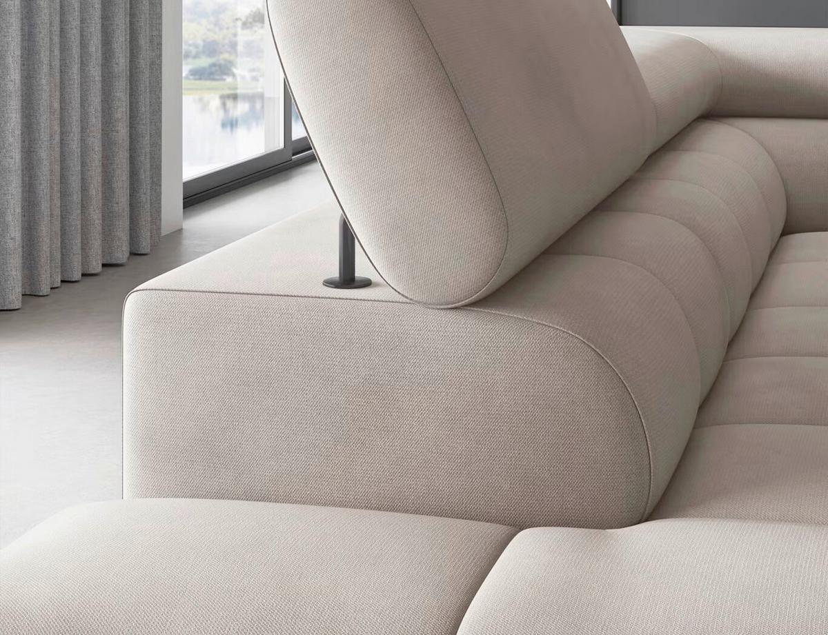 Ecksofa Ferucce Beige S: 200x276 Cm - Beige/Schwarz, Design, Textil (200/276cm) - MID.YOU