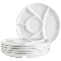 Tellerset Weiß, 6-teilig - Weiß, Trend, Keramik (22cm) - Mäser