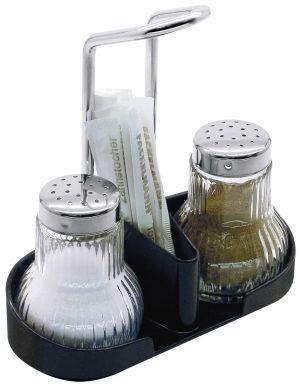 SLÁNKA A PEPŘENKA SALT & PEPPER - černá/čiré, Konvenční, kov/plast (6/13/14cm) - Fackelmann