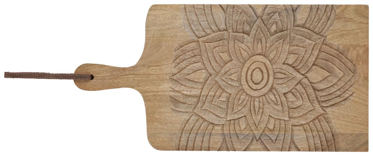 Dekorační podnos Mandalja - přírodní barvy, Basics, dřevo (50/2/25cm) - Modern Living