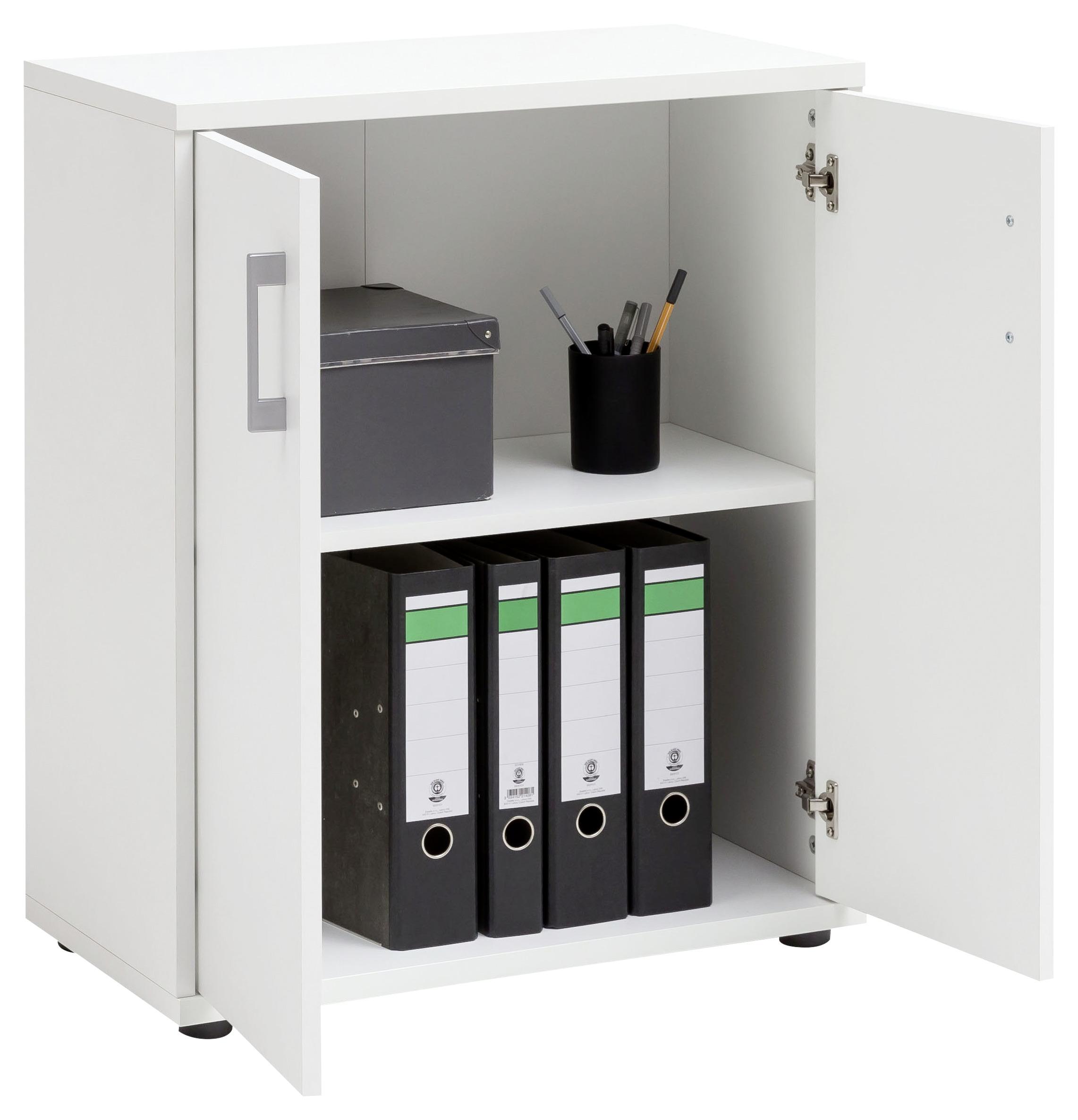 Aktenschrank weiß offen