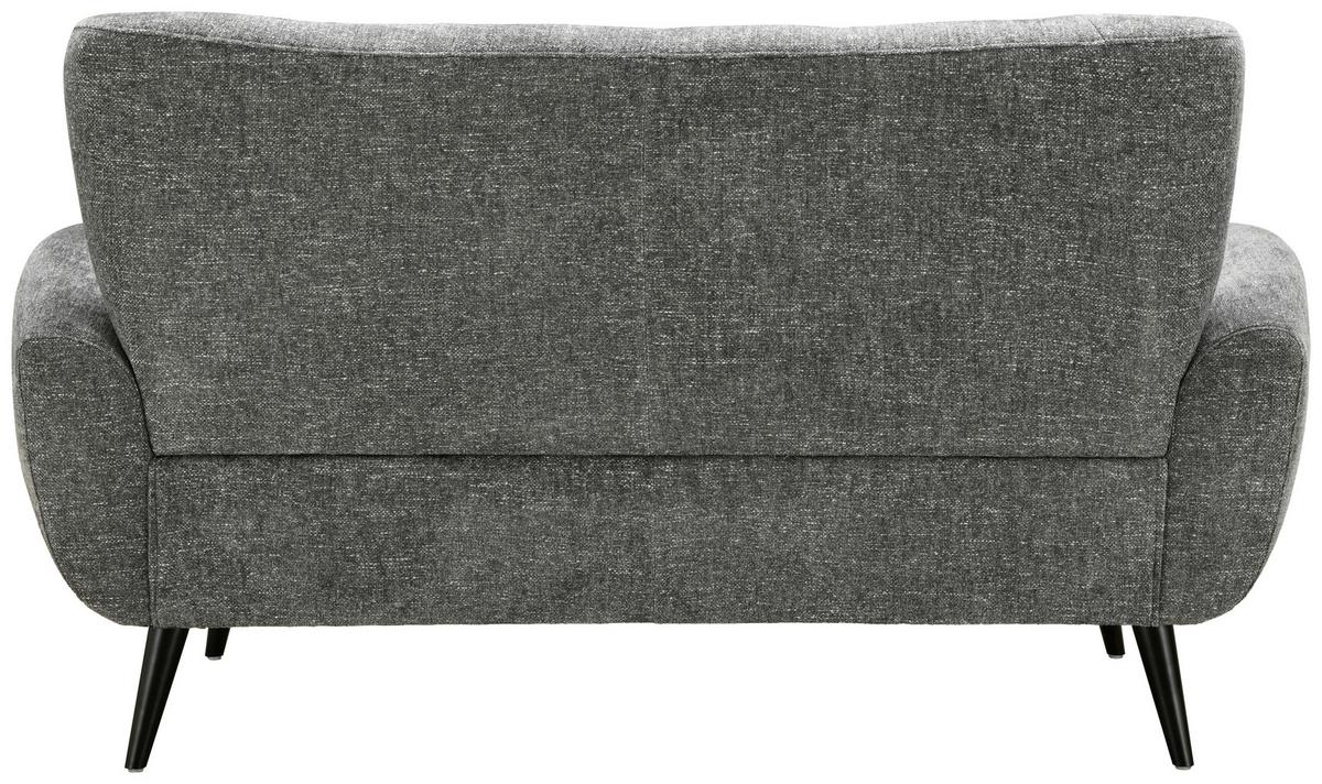 Dvoumístná pohovka PRAG, tmavě šedá - černá/tmavě šedá, Basics, kov/dřevo (165/89/91cm) - P & B