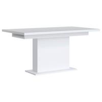 Campania Esstisch Alpinweiss, B: 160-200 cm - Weiß, Trend, Holzwerkstoff (160-200/76/90cm)