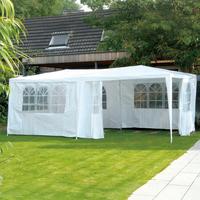 Pavillon Gazebo & Sidewalls 2.5x6x3mtr - Weiß, Basics, Kunststoff/Metall (600/300/250cm)