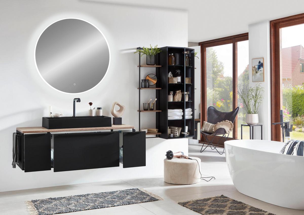 TV-Element Las Vegas Weiß B: 160 cm - Sandfarben/Weiß, MODERN, Holzwerkstoff (160/36/37cm) - Vertico