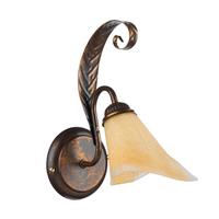 Wandleuchte 4230/Ap - Bronzefarben, KONVENTIONELL, Glas/Metall (21/21/32cm)
