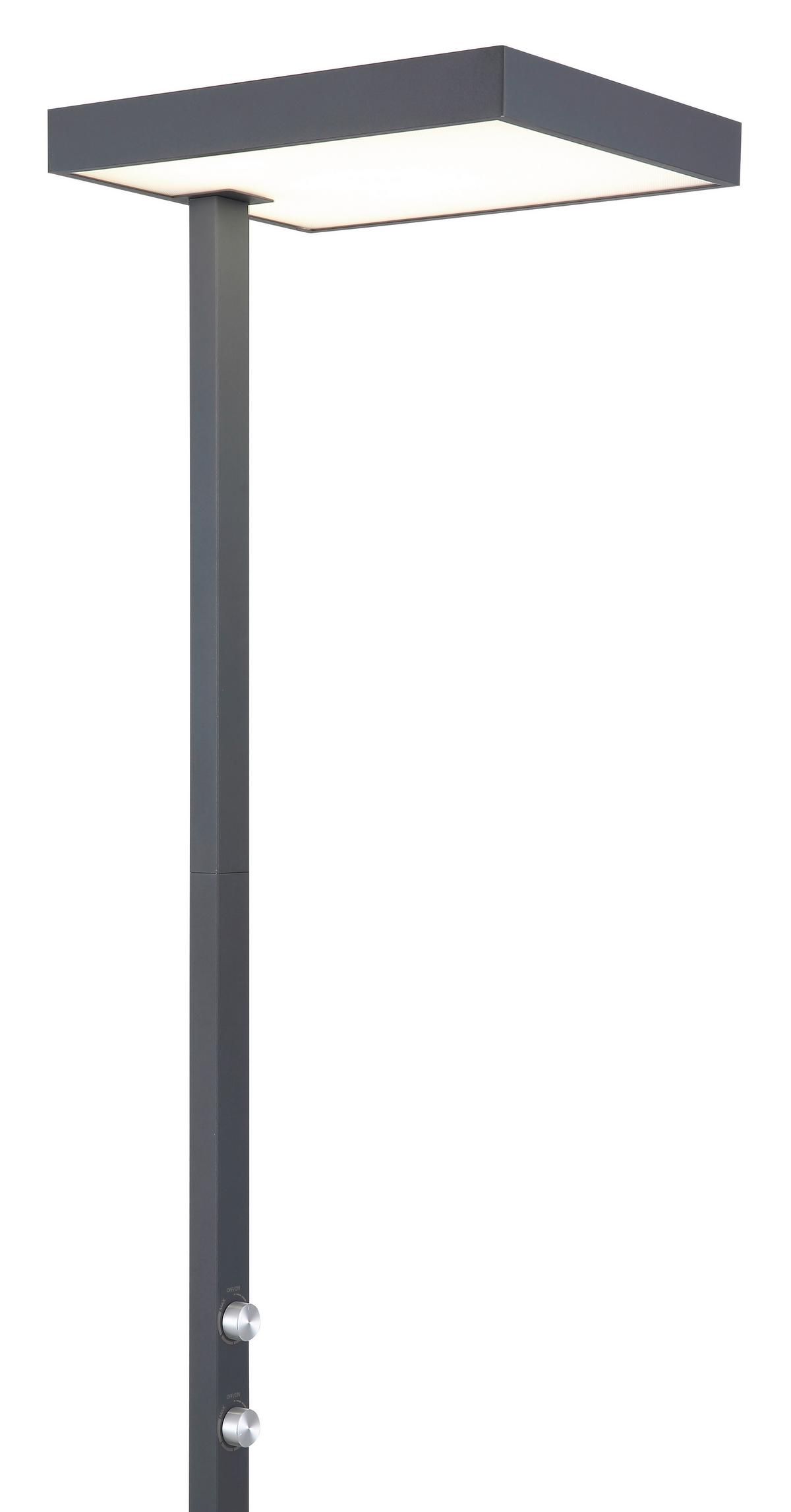 Led-stehleuchte Drehdimmer - Klar/Silberfarben, Design, Kunststoff/Metall (40/28/184,8cm) - Globo