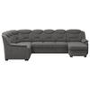 Wohnlandschaft Marcus Anthrazit inkl. Bettkasten - Anthrazit/Schwarz, Basics, Textil (211/330/162cm) - MID.YOU
