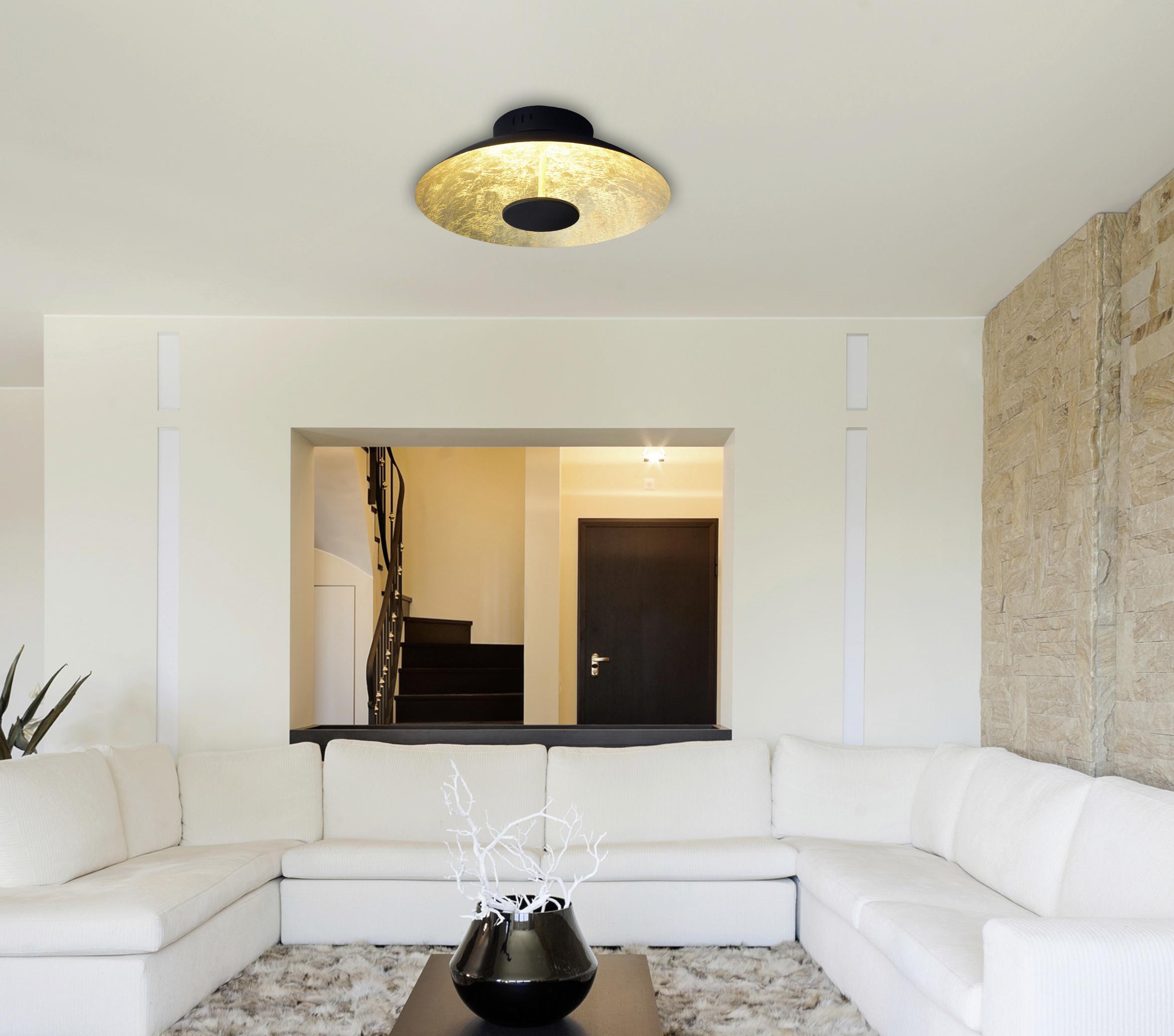 LED-Deckenleuchte FIRENZE in Schwarz & Gold