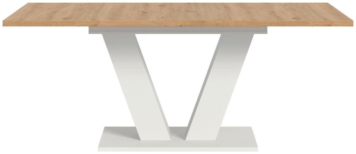 Ausziehtisch Marlon 150 Az Artisan Dekor/Weiß B:150-190cm - Weiß/Eiche Artisan, Trend, Holzwerkstoff (150-190/90/76cm) - MID.YOU