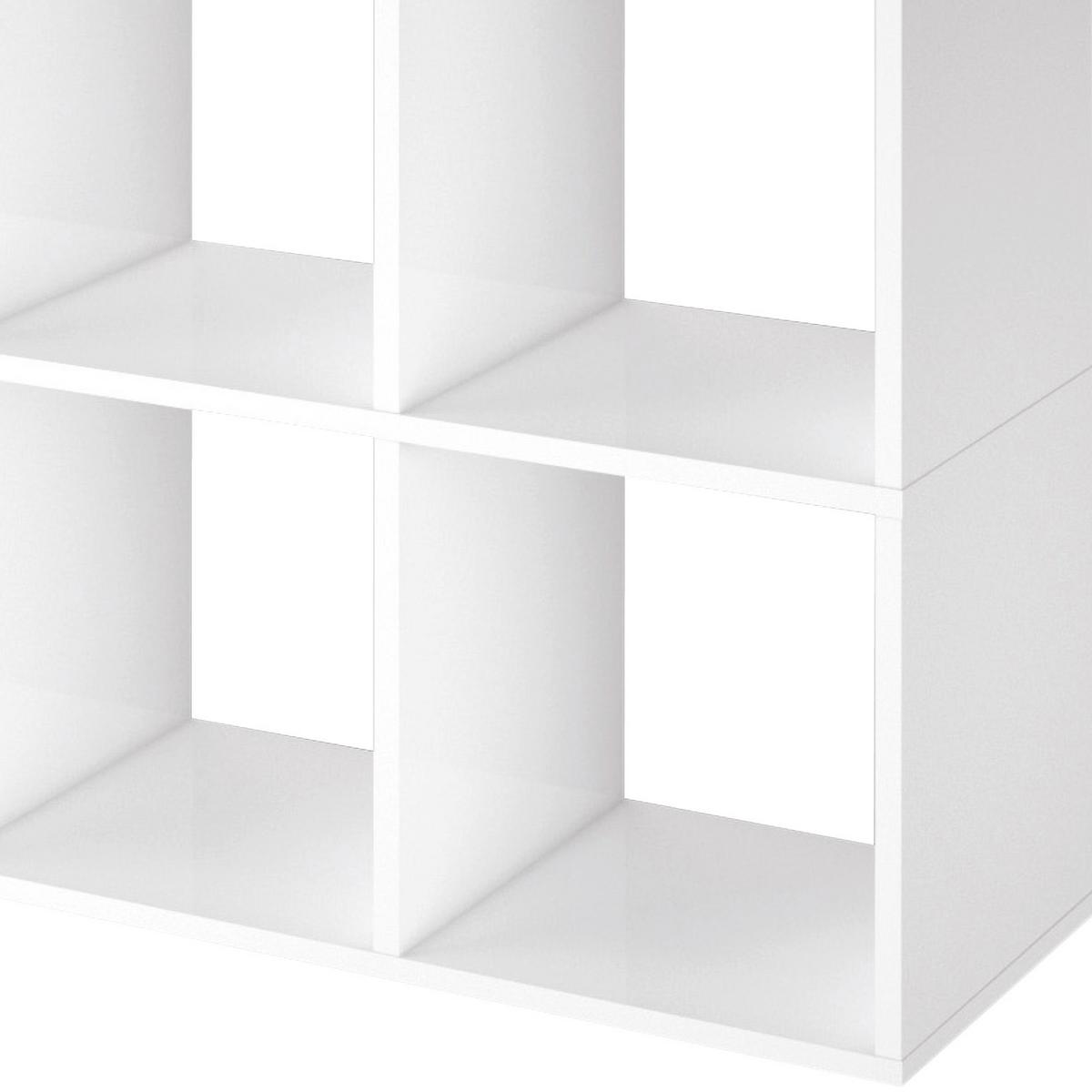 Regal Pisa B: 110 cm, Weiß - Weiß, Basics, Holzwerkstoff (110/56/33cm) - MID.YOU