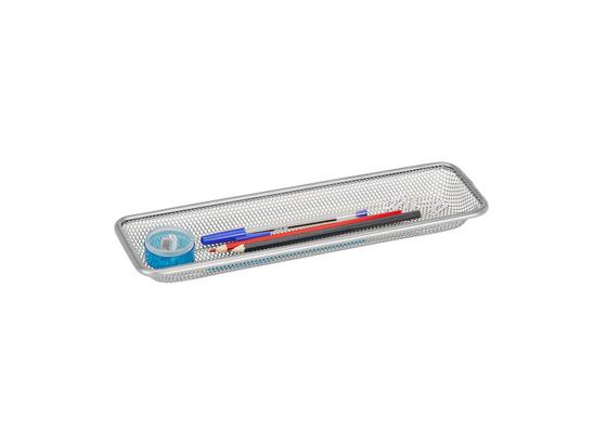 Odkládací Miska Na Tužky Mesh - barvy stříbra, kov (31/9,5/3cm) - Homezone Odkládací Miska Na Tužky Mesh - barvy stříbra, kov (31/9,5/3cm) - Homezone