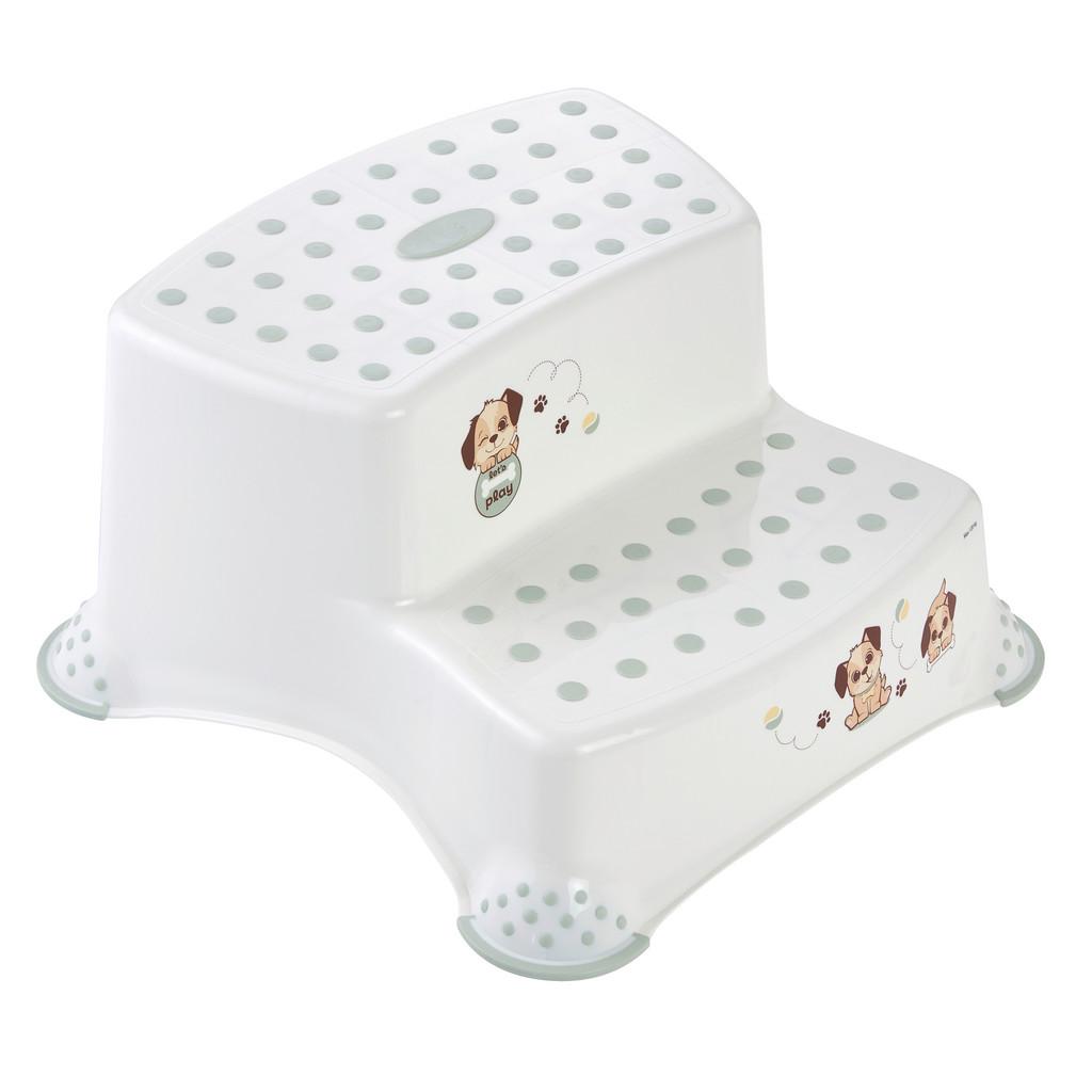 Tritthocker 'Dogs' weiß