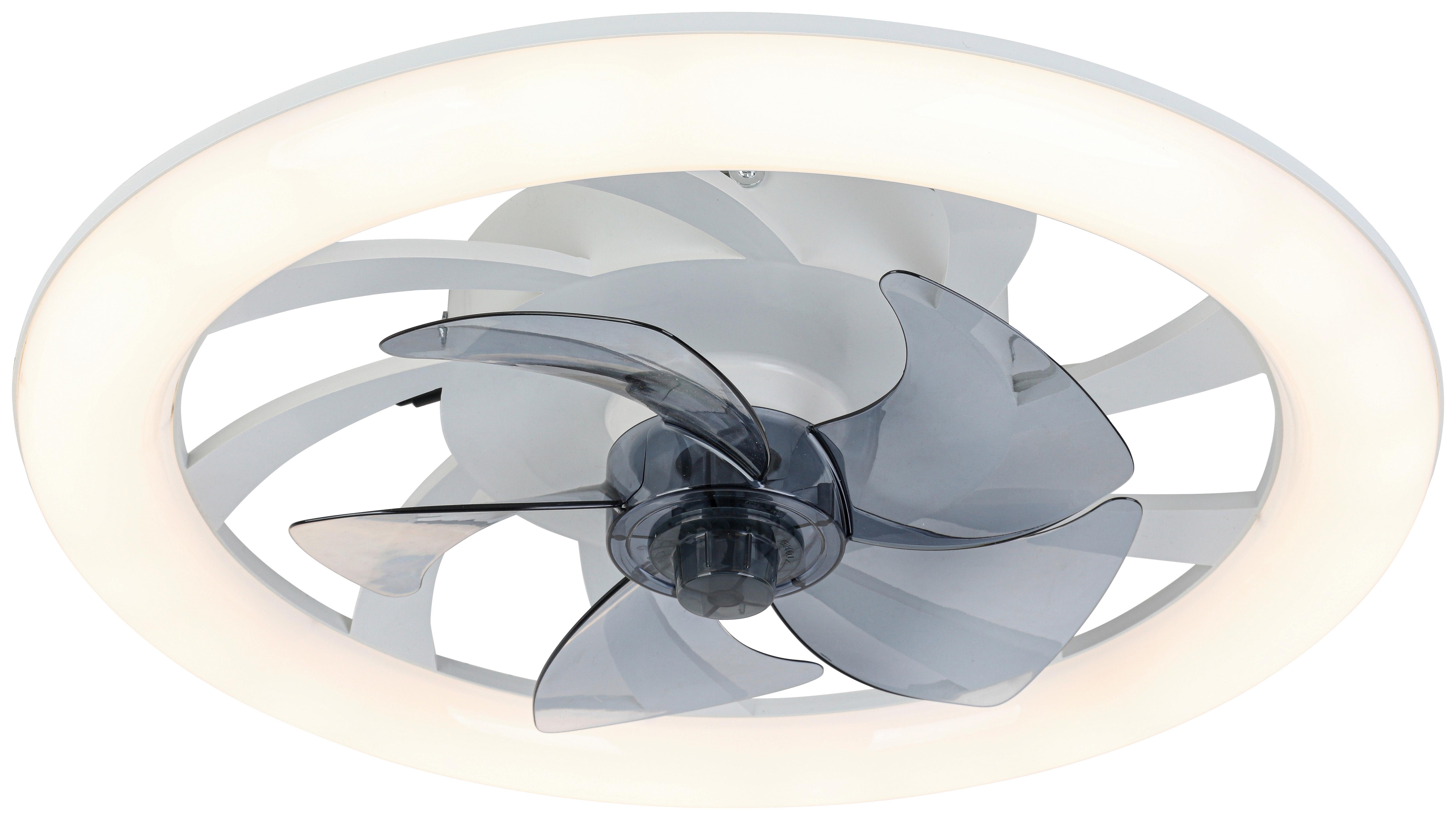 STROPNÍ VENTILÁTOR VIRTI - šedá/bílá, Moderní, plast (50/1cm) - Mömax
