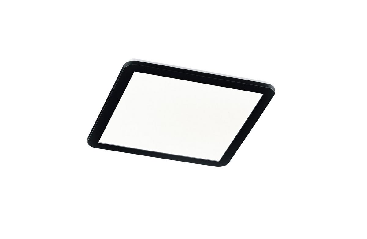 Deckenleuchte L: 40 cm Quadratisch 4-Fach Schaltbar - Schwarz, Basics, Kunststoff (40/40/3cm)