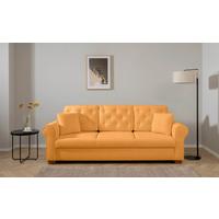 Schlafsofa Arles, Gelb 35 B: 240 Cm - Gelb/Buchefarben, Design, Textil (240/94/98cm) - MID.YOU