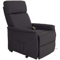 Fernsehsessel Elektrisch Graham Stoffbezug Anthrazit - Anthrazit/Schwarz, KONVENTIONELL, Textil/Metall (66/80-97/90-159,5cm) - Luca Bessoni