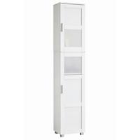 HOCHSCHRANK Nilari Weiß B: 38cm - Weiß, Trend, Glas/Holzwerkstoff (38/165/28cm) - MID.YOU