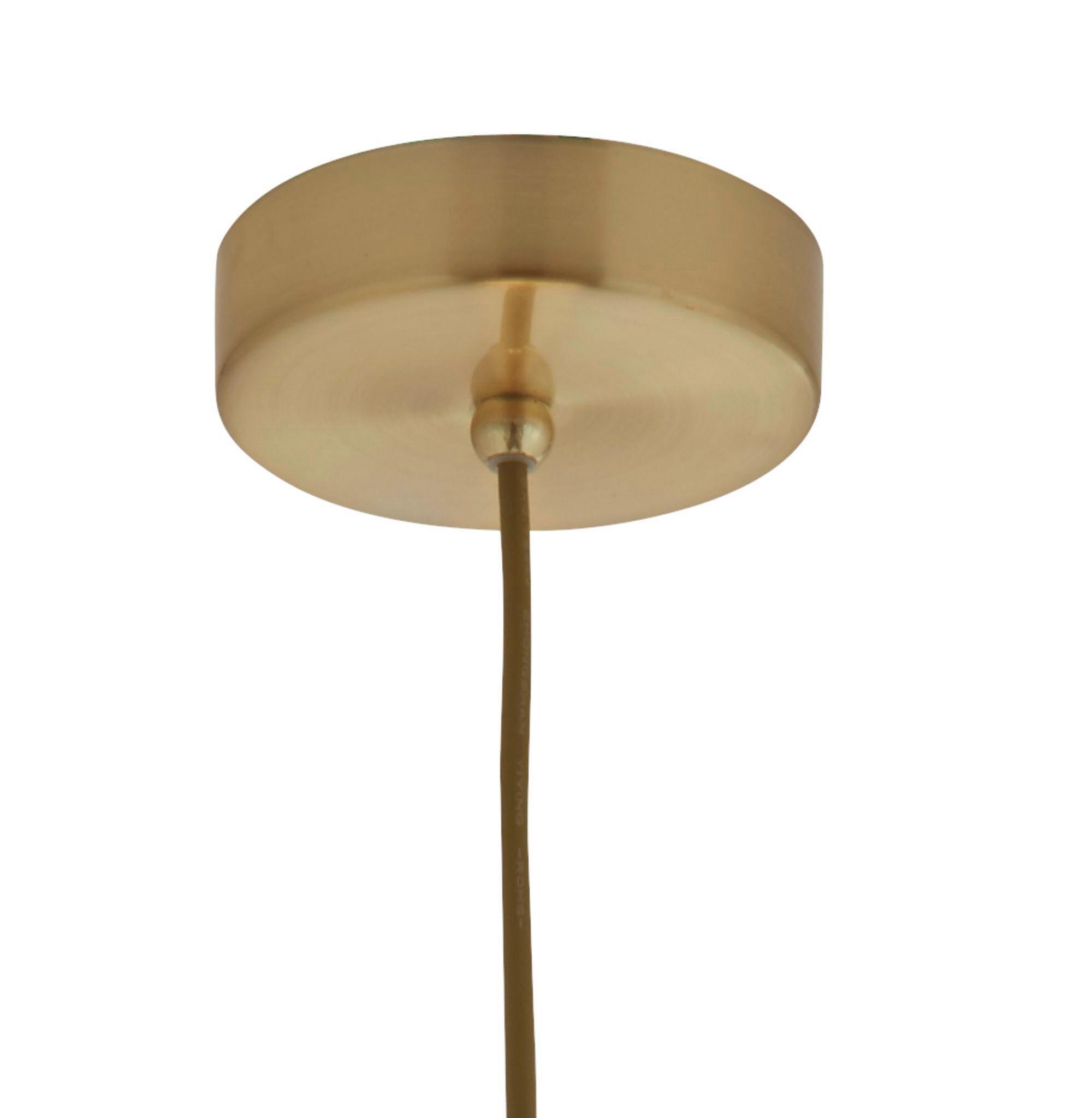 Hängeleuchte Avalon H: 150 cm 1-Flammig, höhenverstellbar - Goldfarben, KONVENTIONELL, Glas/Metall (23/19/150cm)