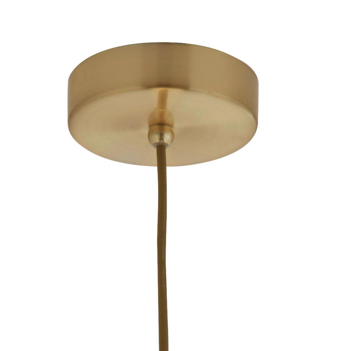 Hängeleuchte Avalon H: 150 cm 1-Flammig, höhenverstellbar - Goldfarben, KONVENTIONELL, Glas/Metall (23/19/150cm)
