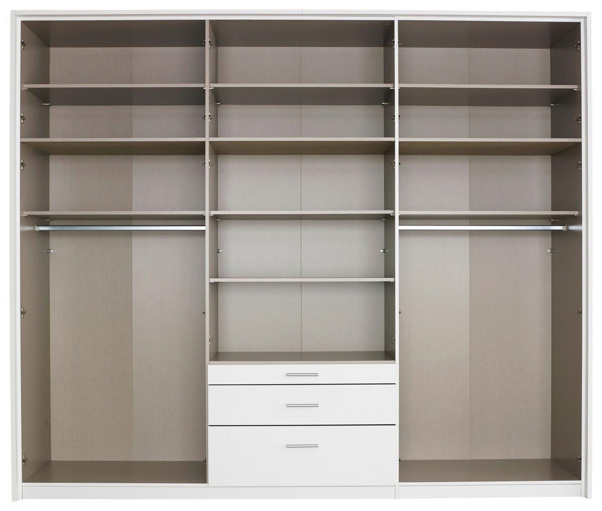 Drehtürenschrank Hildesheim Weiß B: 271 Cm - Weiß, Design, Holzwerkstoff (271/229/54cm) - Rauch Möbel