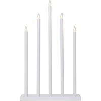 LED-Kerze 410981_holy - Weiß, Basics, Holz/Kunststoff (38/10/64cm) - Eglo