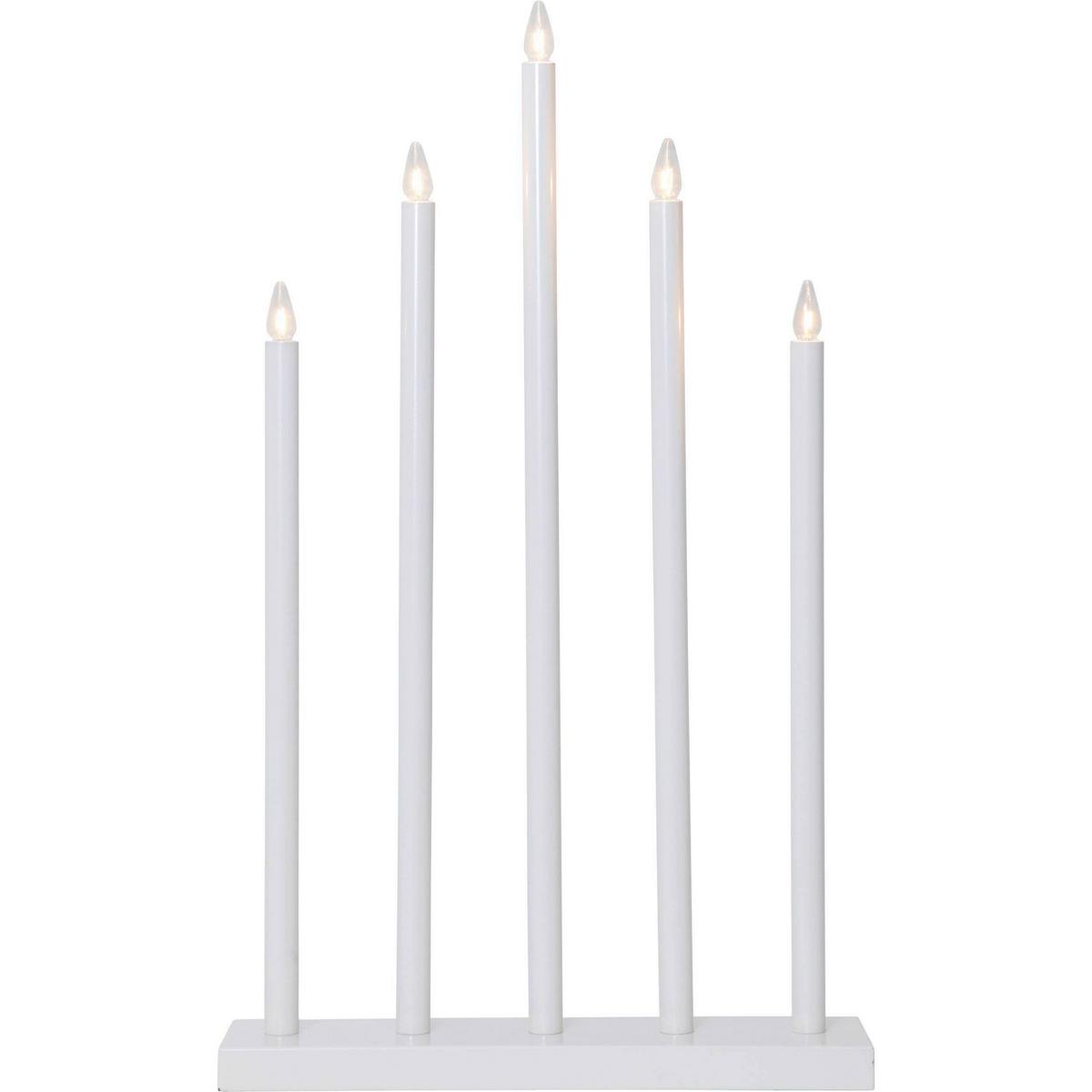 LED-Kerze 410981_holy - Weiß, Basics, Holz/Kunststoff (38/10/64cm) - Eglo